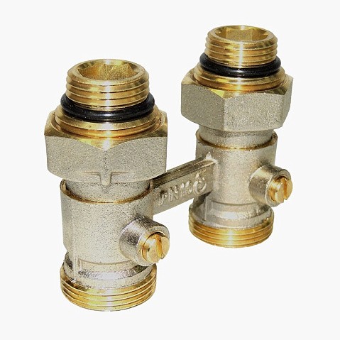 Узел нижнего подключения Vekotrim DN 15 PN 10 прямой двухтрубный 15-3/4'' с ниппелем, штуцер купить в Москве | "Проконсим"