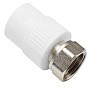 Муфта комбинированная ПП 25-3/4'' PN 25 с накидной гайкой белая VALFEX