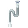 Сифон гофрированный Unicorn D240, 40х50 гибкий отвод, 1 1/2'' х40 чашка из нержавеющей стали, 1500мм купить в Москве | "Проконсим"