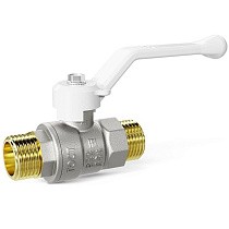 Краны латунные шаровые DN 15-25 PN 40 никелированные рычаг белый штуцер-штуцер LD Pride 47.305 купить в Москве | "Проконсим"