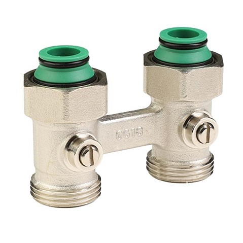 Узел нижнего подключения MVI TR.415.0505 DN 20 PN 10 прямой двухтрубный шаровой затвор 20-3/4'' под евроконус, муфта купить в Москве | "Проконсим"