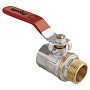 Краны латунные шаровые DN 15-50 PN 25 никелированные рычаг муфта-штуцер MVI AquaHit BV.312.04 купить в Москве | "Проконсим"