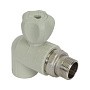 Кран шаровой для радиатора угловой VALFEX 25 PN 25 G-3/4'' серый