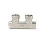 Узелы нижнего подключения VARMEGA VM139 DN20 угловой двухтрубный 3/4''x3/4'' евроконус, перекрёстный муфта-штуцер купить в Москве | "Проконсим"