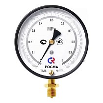 Манометр Росма ТМ-610 РМТИ.00 точных измерений, 150мм, 0-0.1МПа, резьба G1/2'' радиальный, класс точности 0.6 купить в Москве | "Проконсим"