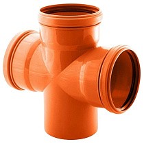 Крестовина ПП для наружной канализациии 90гр. DN 110-110-110 РТП купить в Москве | "Проконсим"