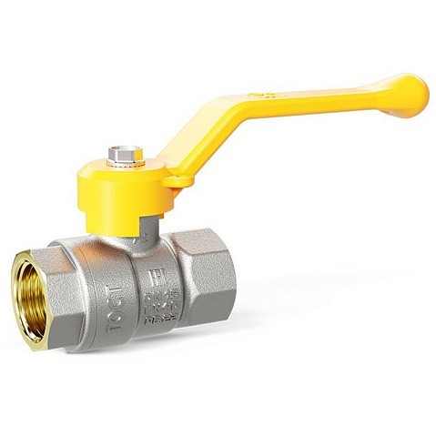 Кран латунный шаровой LD Pride GAS DN32 PN 25 никелированный рычаг муфта-муфта купить в Москве | "Проконсим"