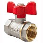 Кран латунный шаровой Valfex Optima.217.NLB1 11Б27фт1М DN 20 PN 25 никелированный муфта-муфта бабочка купить в Москве | "Проконсим"