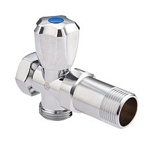 Вентиль латунный проходной MVI BV.460 DN 15 +отверстие 20 PN 10 удлиненный хромированный муфта-штуцер маховик купить в Москве | "Проконсим"