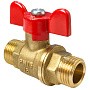 Кран латунный шаровой Valfex.219.LB1 11Б27фт1М DN 15 PN 40 штуцер-штуцер бабочка купить в Москве | "Проконсим"