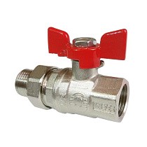 Краны латунные шаровые усиленные 11Б27фт1М DN 15-25 PN 40-63 бабочка американка Valfex Premium.227.NB1 купить в Москве | "Проконсим"