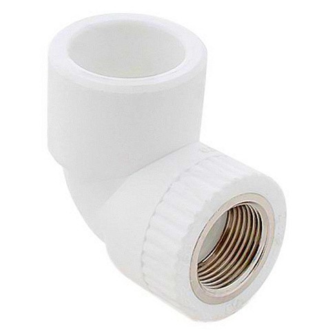 Угольник комбинированный ПП 25-1/2'' PN 25 с внутренней резьбой белый РТП 10792 купить в Москве | "Проконсим"