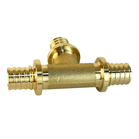 Тройники латунные для PEX труб DN 16-20 PN 16 под надвижную гильзу переходные Valfex VF.431.AF купить в Москве | "Проконсим"