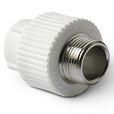 Муфта комбинированная ПП 32-3/4'' PN 25 с наружной резьбой белая Pro Aqua PA23016P купить в Москве | "Проконсим"