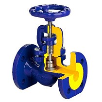 Клапаны запорные DN 15-300 PN 16 чугунные до 300гр. фланцевые Zetkama zGLO.215A купить в Москве | "Проконсим"