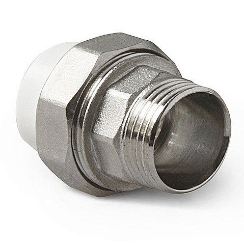 Муфта комбинированная ПП 50-1 1/2'' PN 25 разъёмная с наружной резьбой белая Pro Aqua PA21022 купить в Москве | "Проконсим"