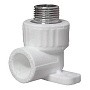 Угольник установочный ПП 20-1/2'' PN 25 с наружной резьбой белый VALFEX