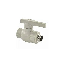 Краны шаровые ПП DN 20-32 PN 25 комбинированные с наружной резьбой серые Valfex  купить в Москве | "Проконсим"