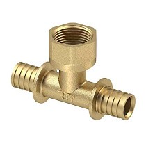 Тройники латунные для PEX труб DN 16-32 PN 16 под надвижную гильзу с внутренней резьбой РосТурПласт купить в Москве | "Проконсим"