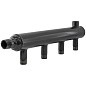 Коллектор распределительный стальной DN50 PN16 вход 40-20 12 выходов НР 3/4'' выход под кран Маевского и импульсную трубку, левосторонний PLP купить в Москве | "Проконсим"