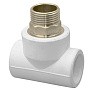 Тройники ПП DN 40-50 PN 25 комбинированные под ключ с наружной резьбой белые РТП купить в Москве | "Проконсим"