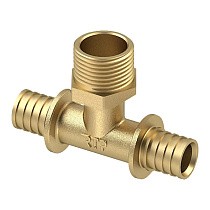Тройники латунные для PEX труб DN 16-32 PN 16 под надвижную гильзу с наружной резьбой РосТурПласт купить в Москве | "Проконсим"