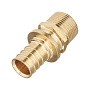 Муфта латунная для PEX труб 16-1/2'' с наружной резьбой тяжелая MVI SF.620.0404