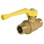 Кран латунный шаровой газовый 11Б27п DN15 PN40 рычаг штуцер-штуцер БАЗ Standart купить в Москве | "Проконсим"