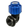 Угольник (отвод) компрессионный PN 16 для ПЭ DN 20-1/2'' обжимное-муфта купить в Москве | "Проконсим"