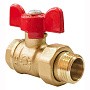 Краны латунные шаровые 11Б27фт1М DN 15-20 PN 25 бабочка американка Valfex Optima.227.LOB1 купить в Москве | "Проконсим"