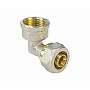 Угольники латунные для PEX труб DN 16-20 PN 10 обжимные никелированные с внутренней резьбой Valfex VF.352.N купить в Москве | "Проконсим"