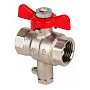 Краны латунные шаровые MVI BV.649 DN 15 PN 25 никелированные под термодатчик муфта-муфта бабочка купить в Москве | "Проконсим"
