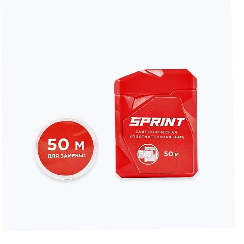 Уплотнительная нить Sprint 50м бокс+50м катушка блистер купить в Москве | "Проконсим"