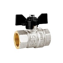 Краны латунные шаровые DN 15-32 PN 25-40 никелированные бабочка муфта-муфта LD Pride 47.300 купить в Москве | "Проконсим"