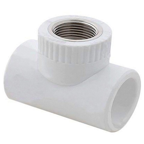 Тройник комбинированный ПП 25-1/2'' PN 25 с внутренней резьбой белый РТП 10745 купить в Москве | "Проконсим"