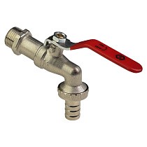 Краны водоразборные DN 15-20 PN 16 никелированные под шланг рычаг MVI (BV.633) купить в Москве | "Проконсим"