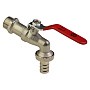 Краны водоразборные DN 15-20 PN 16 никелированные под шланг рычаг MVI (BV.633) купить в Москве | "Проконсим"