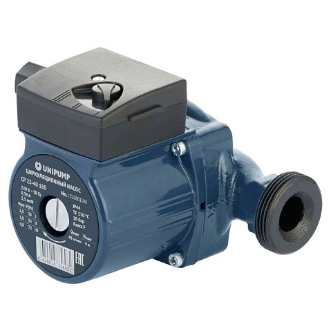 Насос циркуляционный с мокрым ротором UNIPUMP PN 10 110гр.CP 25-80,L 180, 245Вт 1х220В 3х-скоростной резьбовой, 67837 купить в Москве | "Проконсим"