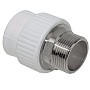 Муфта комбинированная ПП 32-1'' PN 25 под ключ с наружной резьбой белая VALFEX 