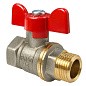 Кран латунный шаровой Valfex.218.NB1 11Б27фт1М DN 32 PN 40 никелированный муфта-штуцер бабочка купить в Москве | "Проконсим"