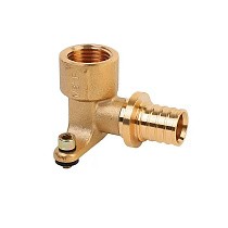 Угольник латунный для PEX труб 16-1/2'' под надвижную гильзу с внутренней резьбой MVI SF.633.0404 купить в Москве | "Проконсим"