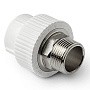 Муфта комбинированная ПП 40-1 1/4'' PN 25 под ключ с наружной резьбой белая Pro Aqua PA23520P купить в Москве | "Проконсим"
