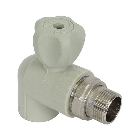 Кран шаровой для радиатора угловой VALFEX 20 PN 25 G-1/2'' серый купить в Москве | "Проконсим"