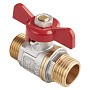 Кран латунный шаровой MVI AquaHit BV.315.04 DN 15 PN 25 бабочка штуцер-штуцер полнопроходной никелированный купить в Москве | "Проконсим"