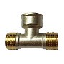 Тройники латунные никелированные DN 15-20 PN 40 штуцер-муфта -штуцер купить в Москве | "Проконсим"