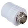 Муфта комбинированная ПП 32-1'' PN 25 под ключ с наружной резьбой белая РТП 14631 купить в Москве | "Проконсим"