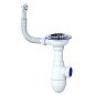 Сифон для мойки Unicorn В411P, без отвода, 3 1/2'' х40 чаша из нержавеющей стали, круглый перелив купить в Москве | "Проконсим"
