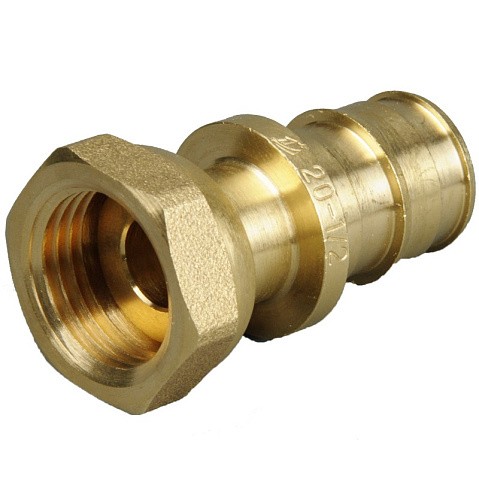 Муфта латунная для PEX труб 16-1/2'' PN 10 OP под надвижную гильзу с накидной гайкой ONE PLUS купить в Москве | "Проконсим"