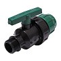 Кран шаровый ПЭ PN 10 компрессионные комбинированный обжимное-щтуцер купить в Москве | "Проконсим"