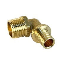 Угольники латунные для PEX труб DN 16-20 PN 16 под надвижную гильзу с наружной резьбой Valfex VF.453.AF купить в Москве | "Проконсим"